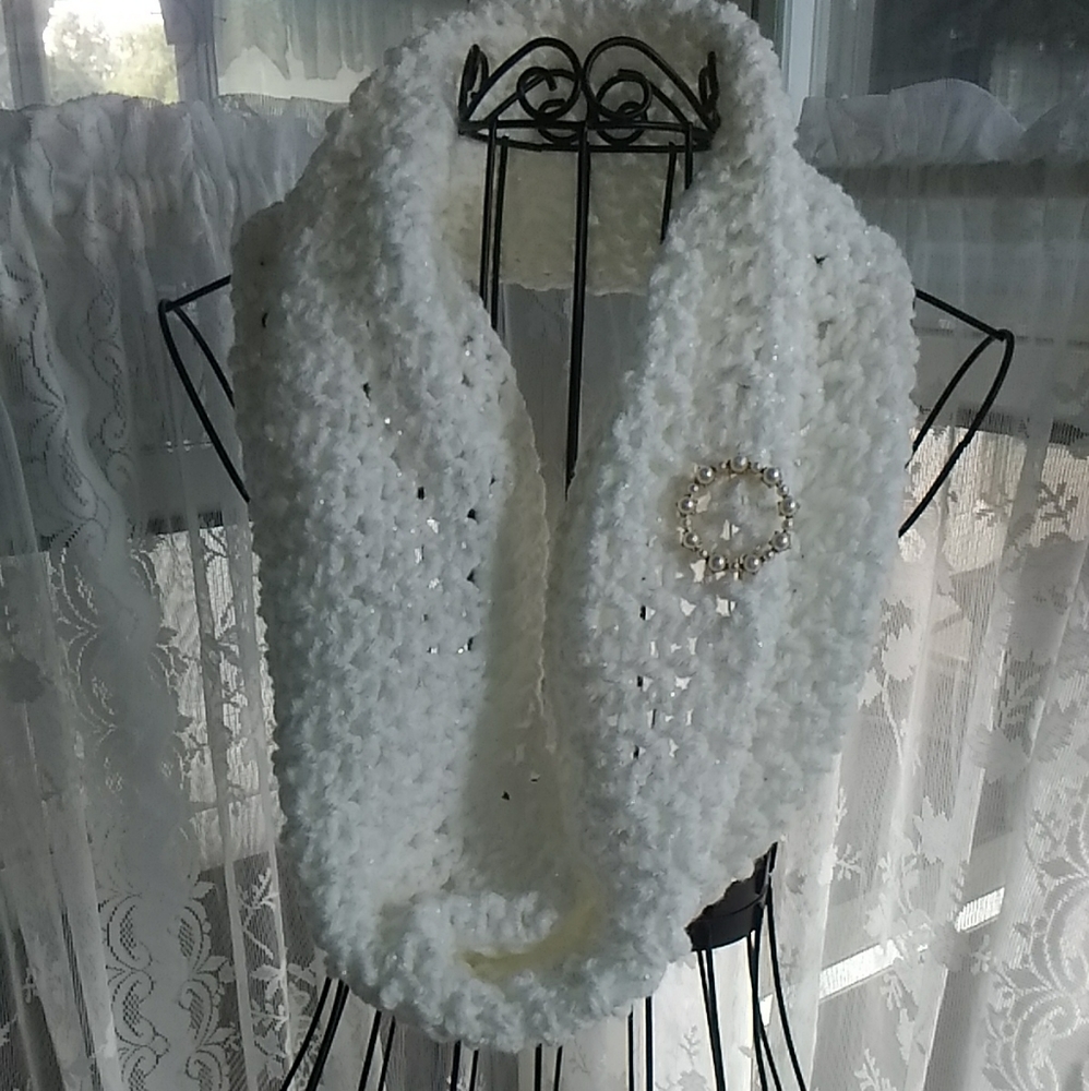 Winter White Sparkle Scarf
